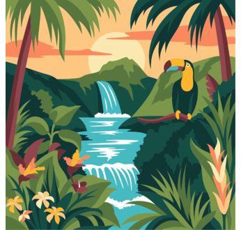 ENJOY ART - Peinture par numéros 30x30cm Tropical Canopée