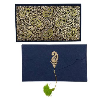 PAPERTREE NIRVANA Enveloppe Cadeau 19x10 cm Bleu/Or