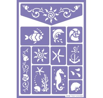 GRIM TOUT Pochoir de maquillage - Océan
