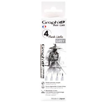 GRAPH IT Set de 4 Brush Liners - GREY