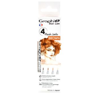 GRAPH'IT Set de 4 Brush Liners - BROWN