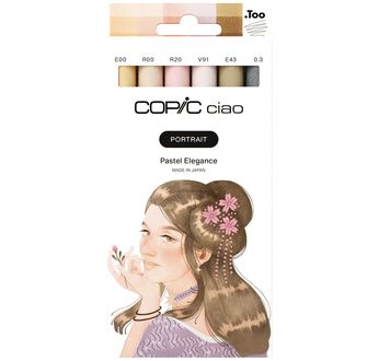 COPIC Ciao Set de 6 Portrait PASTEL ELEGANCE