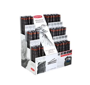 DERWENT - GRAPHIC - Assortiment 24 graduations x12 en présentoir