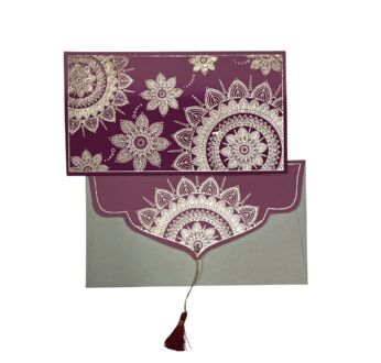 PAPERTREE MANDALA Enveloppe Cadeau 19x10cm Dégradé Rose/Or