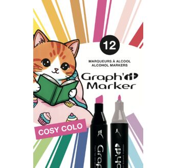 GRAPH'IT Set de 12 marqueurs - Cosy Colo
