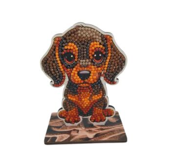 CRYSTAL ART Figurine à diamanter Teckel