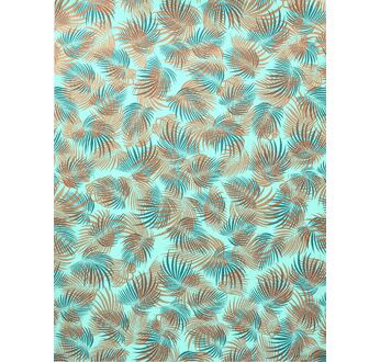 PAPERTREE 50*70 100g PALME D'OR Turquoise & cuivre