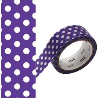 MT 1P Motif pois violet - 1,5cmx7m