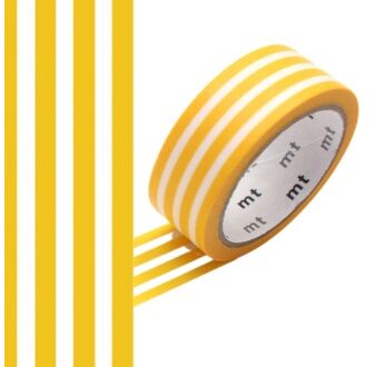 MT 1P Motif  lignes jaune - 1,5cmx7m
