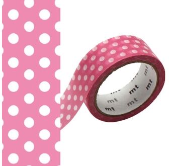 MT 1P Motif pois rose - 1,5cmx7m