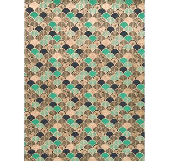 PAPERTREE 50*70 MITSUKO Noir-Vert-Or