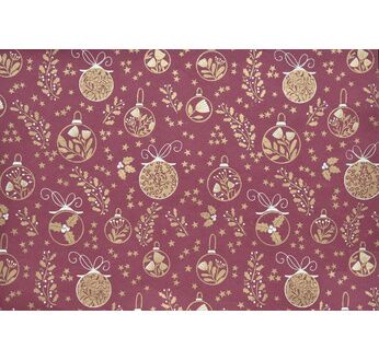 PAPERTREE 50*70 CHRISTMAS Prune/ Or