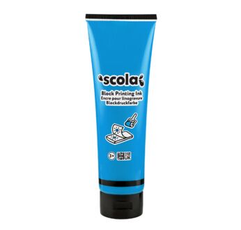 SCOLA Encre de Linogravure 300ml - Bleu vif