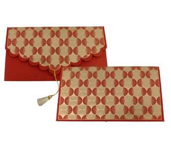 PAPERTREE ART DECO Enveloppe Cadeau 19X10 cm Terracotta- Ivoire