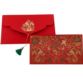 PAPERTREE BROCELIANDE Enveloppe Cadeau 19X10 cm Rouge