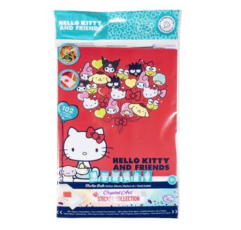 CRYSTAL ART Pack Album de sticker Hello Kitty & Friends
