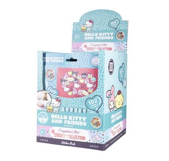 CRYSTAL ART Implantation 20 pochettes stickers Hello Kitty