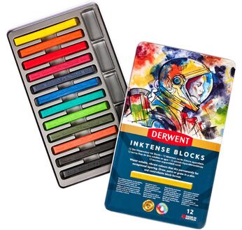 DERWENT - INKTENSE BLOCK - 12 carrés encre aquarellables