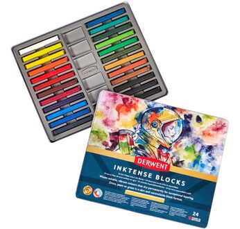DERWENT - INKTENSE BLOCK - 24 carrés encre aquarellables