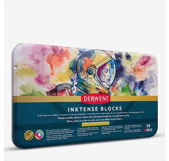 DERWENT - INKTENSE BLOCK - 36 carrés encre aquarellables