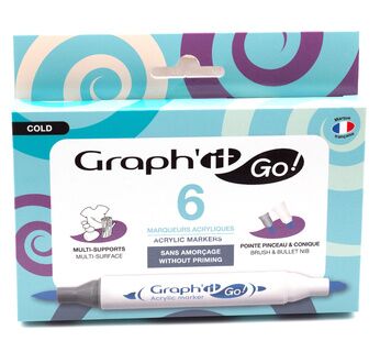 GRAPH'IT GO Set de 6 marqueurs acrylique - COLD