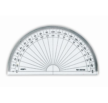 Rapporteur 1/2 cercle - grades Ø 13 cm