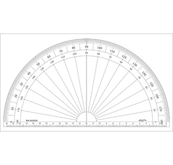 Rapporteur 1/2 cercle - degrés Ø 25 cm