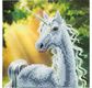 CRYSTAL ART Kit Carte à diamanter 18x18cm Licorne