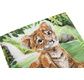 CRYSTAL ART Kit Carte à diamanter 18x18cm Bébé tigre