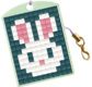 PIXEL Kit créatif porte-clé 4x3cm - Lapin