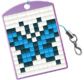 PIXEL Kit créatif porte-clé 4x3cm - Papillon
