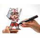 GRAPH'IT CHIBIS - KIT COLORIAGE FIGURINE - SAMURAI