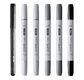 COPIC Ciao Set de 6 SHADE Warm Grey & Black