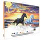 ENJOY ART - Peinture par numéros 40x30cm Chevaux au crépuscule