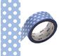 MT 1P Motif pois bleu lavande - 1,5cmx7m
