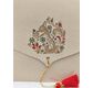 PAPERTREE BROCELIANDE Enveloppe Cadeau 19X10 cm Ivoire rouge vert