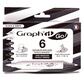 GRAPH'IT GO Set de 6 marqueurs acrylique - BLACK AND WHITE